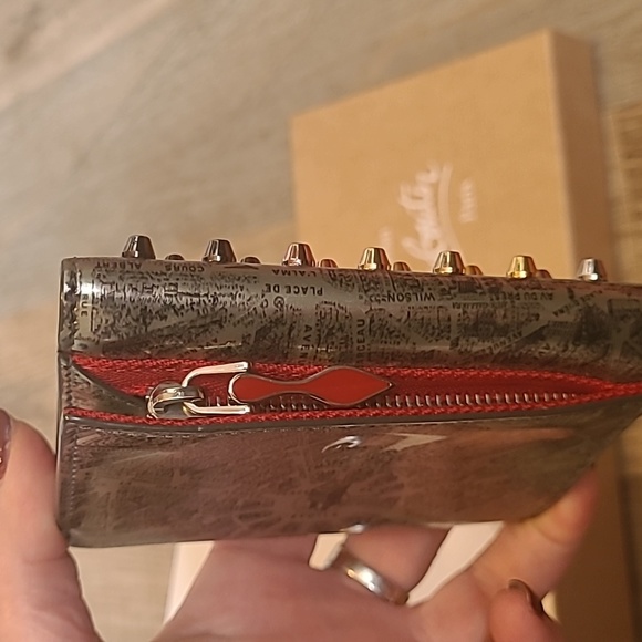 Fabulous Christian Louboutin multi color studs Paris Streets wallet giftable - Picture 8 of 15